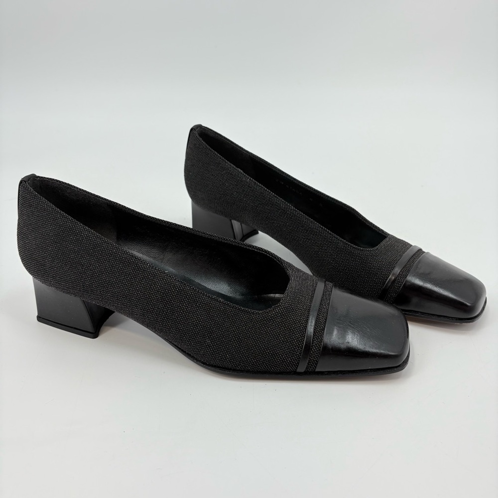 Stuart Weitzman Square Toe Block Heel Pump Size 8b - image 2